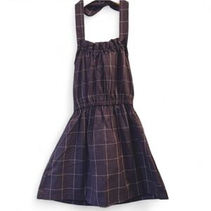 NWOT Girls Gingham Dusty Periwinkle halter dress.